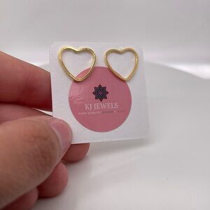 Delicate Heart 18K Gold-Plated Stud Earrings